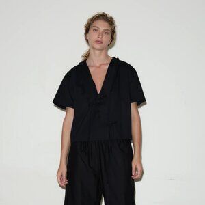 NWT DEIJI STUDIOS PANEL Shirt - Black